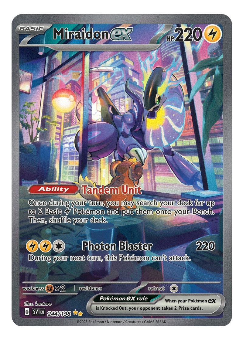 Miraidon ex 244/198 Scarlet & Violet 2023 - Special Illustration Rare Holofoil EN (Raw - Near Mint)