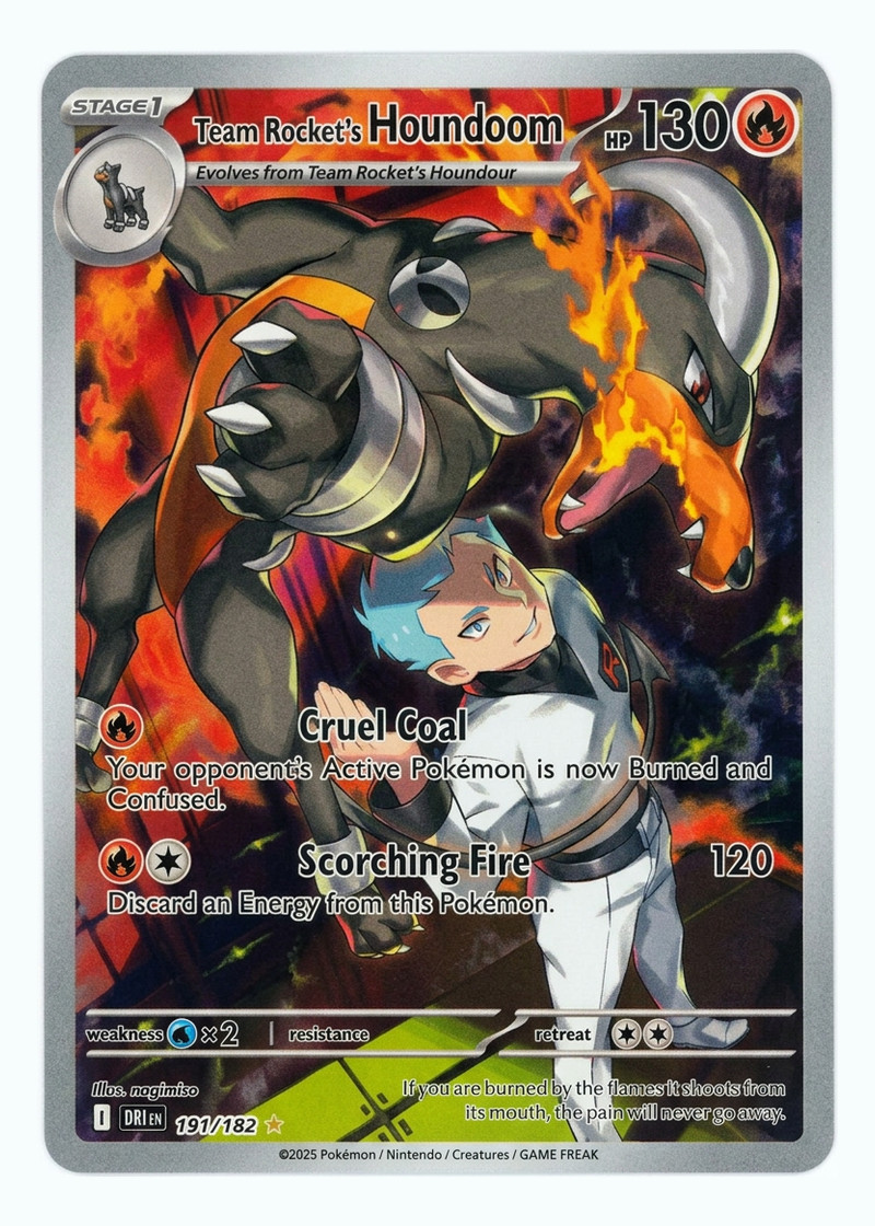 Team Rocket's Houndoom 191/182 Destined Rivals 2025 - Illustration Rare Holofoil EN (Raw - Near Mint)