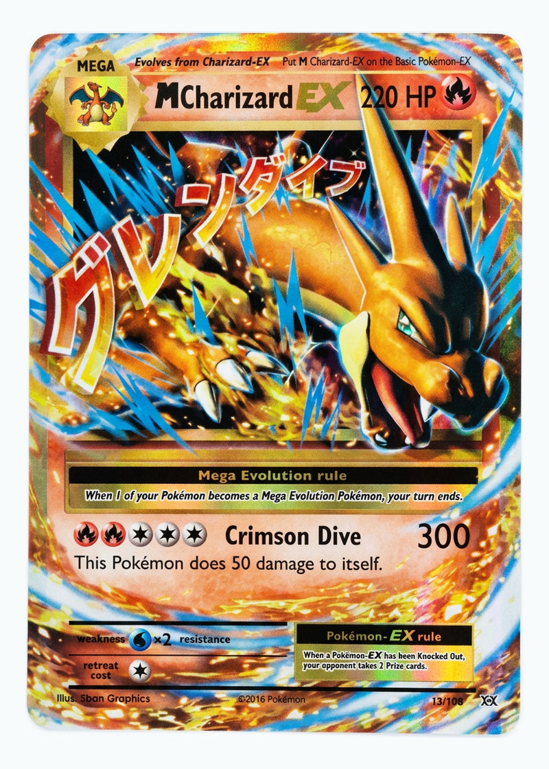 M Charizard-EX 13/108 Evolutions 2016 - Rare Holo EX Holofoil EN (Raw - Near Mint)