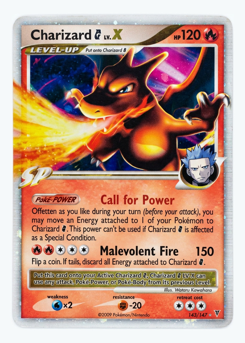 Charizard G LV.X 143/147 Supreme Victors 2009 - Rare Holo LV.X Holofoil EN (Raw - Moderately Played)