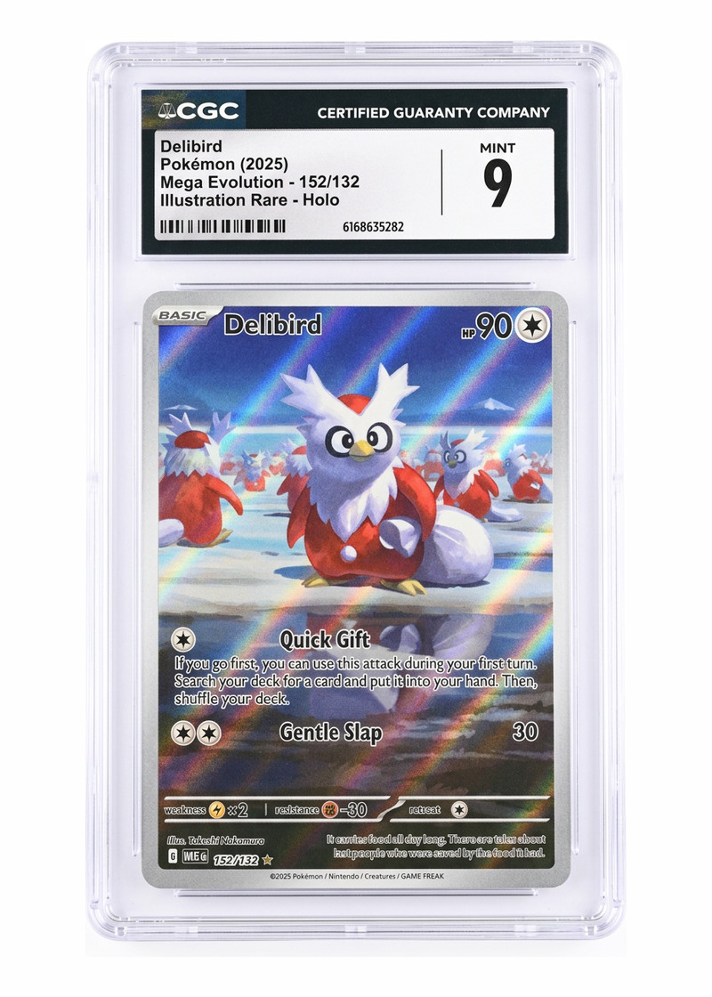 Delibird 152/132 Mega Evolution 2025 - Illustration Rare Holofoil EN (CGC 9 MINT)