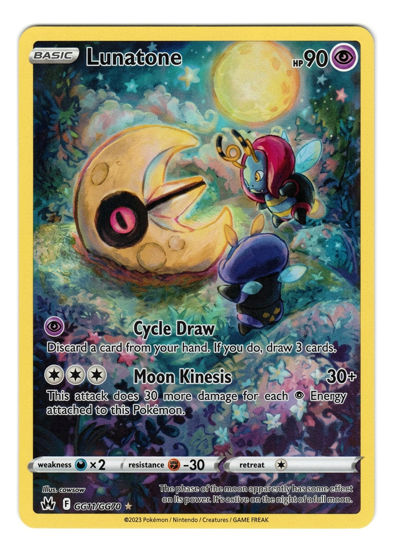 Lunatone GG11/GG70 Crown Zenith Galarian Gallery 2023 - Trainer Gallery Rare Holo Holofoil EN (Raw - Near Mint)