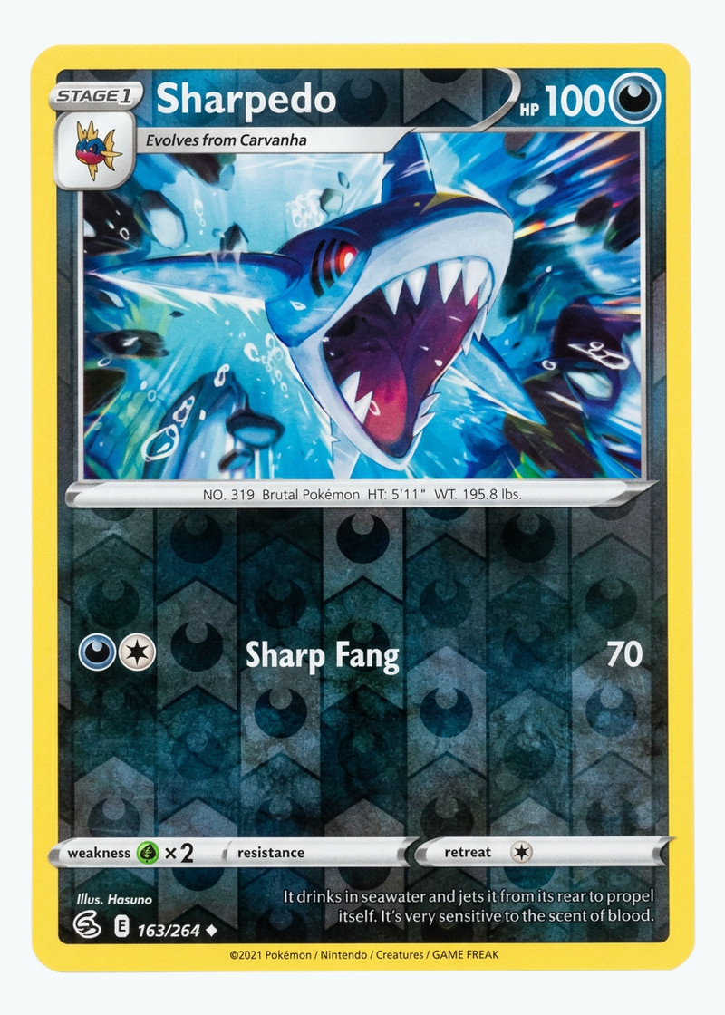 Sharpedo (Sharp Fang (70) [Darkness, Colorless]) 163 2021 Fusion Strike Checklist 2021 EN (Raw - Near Mint)