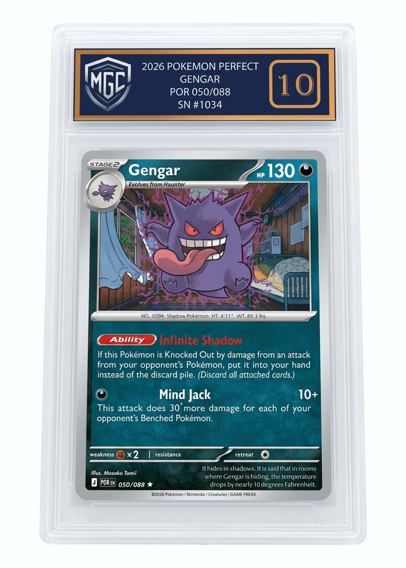 Gengar 050/088 Perfect Order 2026 - Rare Holofoil EN (Not - Raw - MGC 10 Mint)
