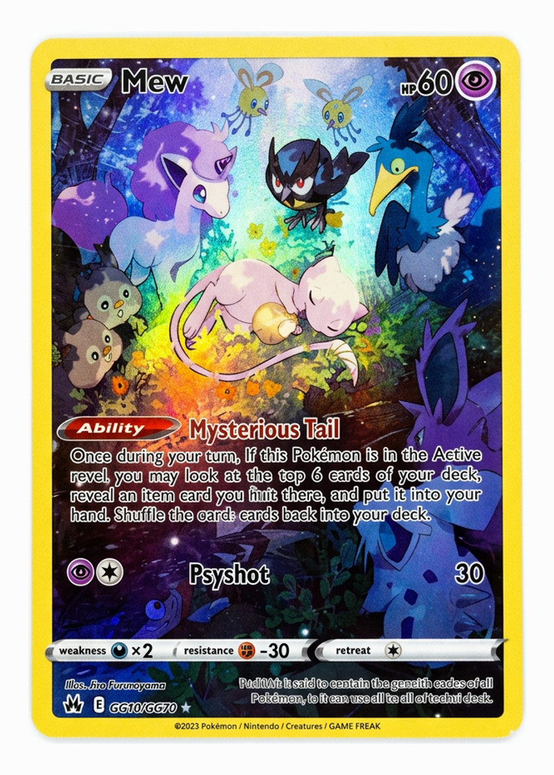 Mew GG10/GG70 Crown Zenith Galarian Gallery 2023 - Trainer Gallery Rare Holo Holofoil EN (Raw - Near Mint)