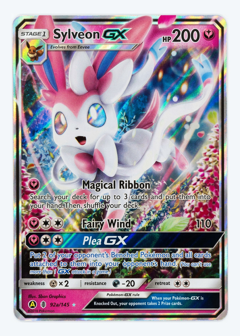 Sylveon-GX 92a/145 Guardians Rising 2017 - Rare Holo GX Holofoil EN (Raw - Near Mint)
