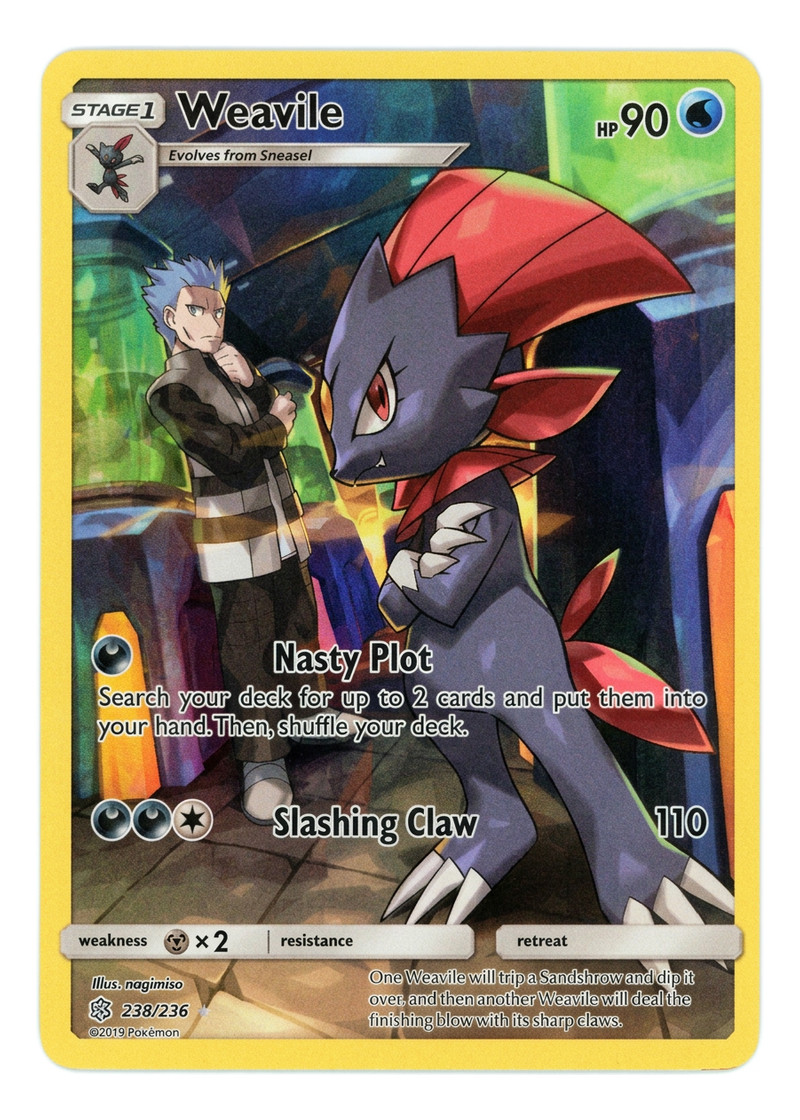 Weavile 238/236 Cosmic Eclipse 2019 - Rare Secret Holofoil EN (Raw - Near Mint)
