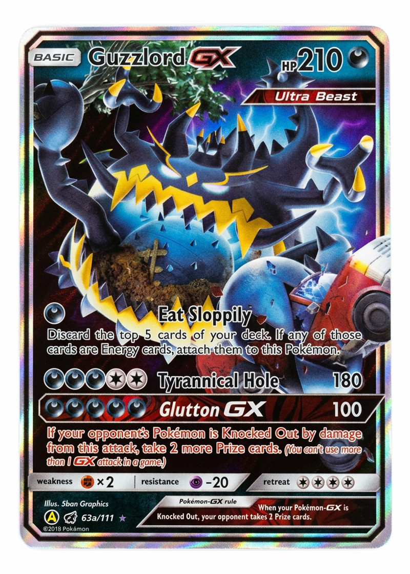 Guzzlord-GX 63a/111 Crimson Invasion 2017 - Rare Holo GX Holofoil EN (Raw - Near Mint)