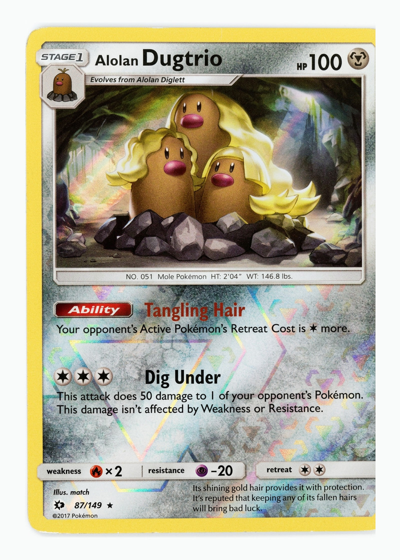 Alolan Dugtrio 87/149 Sun & Moon 2017 - Rare Holo Cosmos Holofoil EN (Raw - Near Mint)