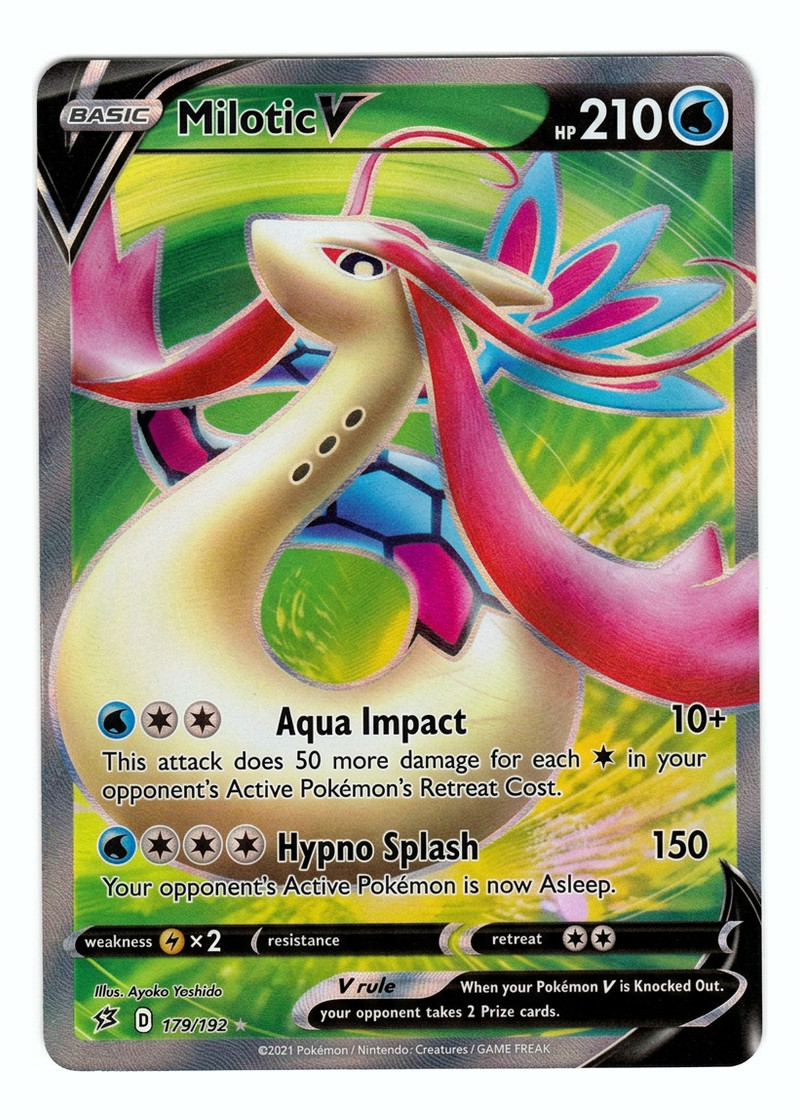 Milotic V 179/192 Rebel Clash 2020 - Rare Ultra Holofoil EN (Raw - Near Mint)