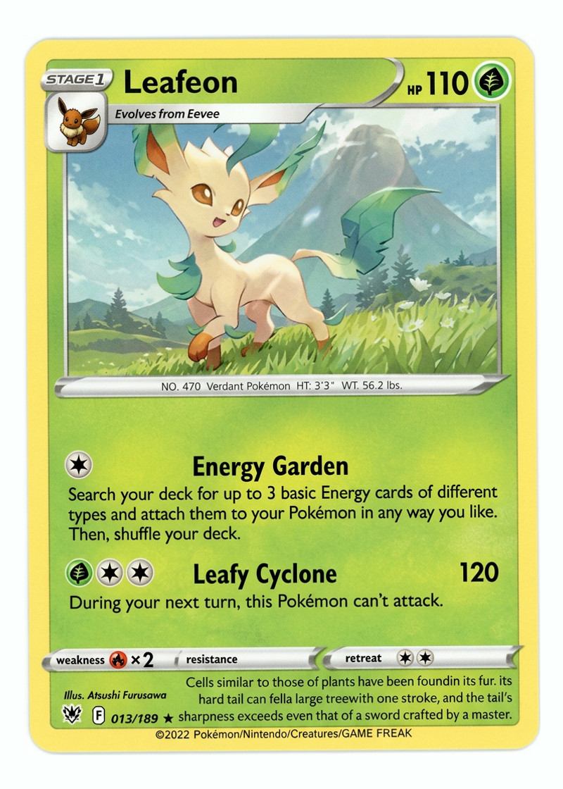 Leafeon 013/189 Astral Radiance 2022 - Rare EN (Raw - Near Mint)