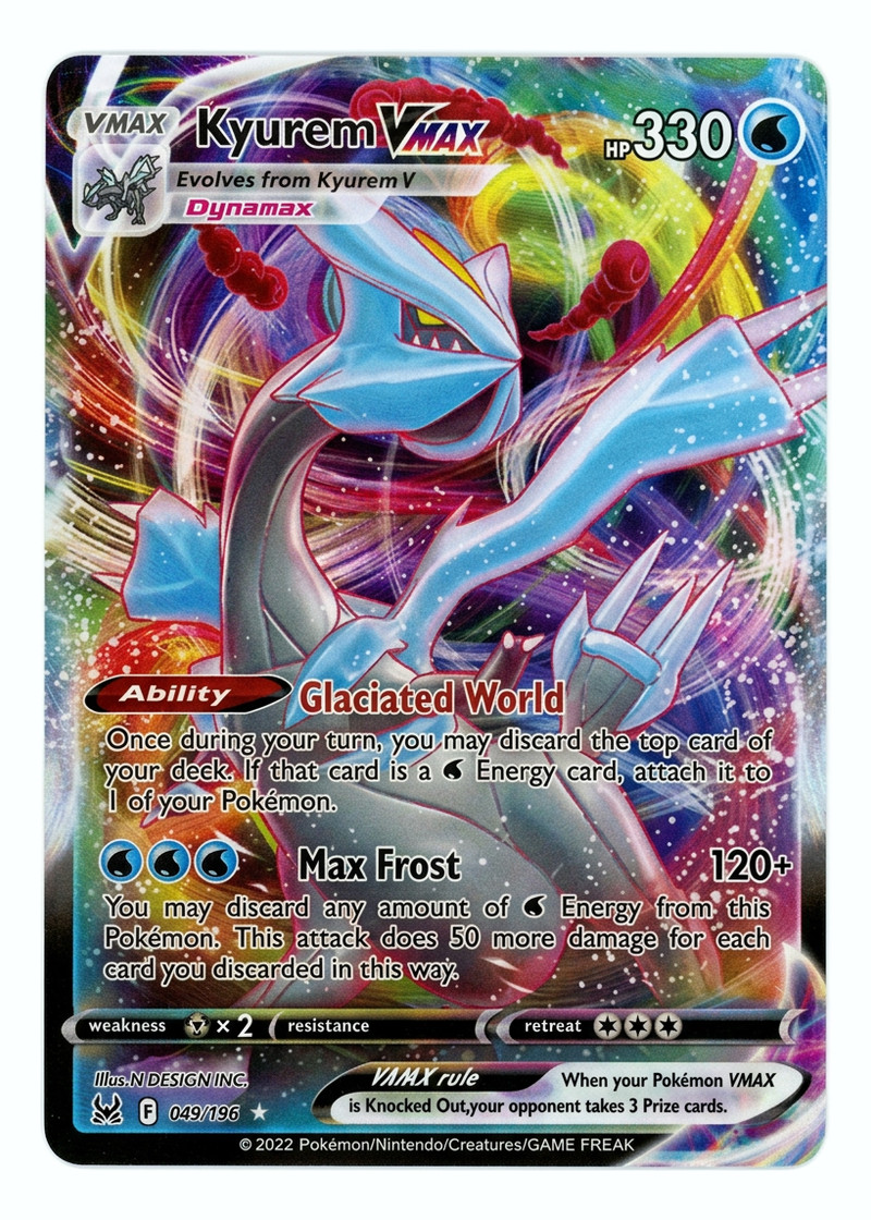 Kyurem VMAX 049/196 Lost Origin 2022 - Rare Holo VMAX Holofoil EN (Raw - Near Mint)