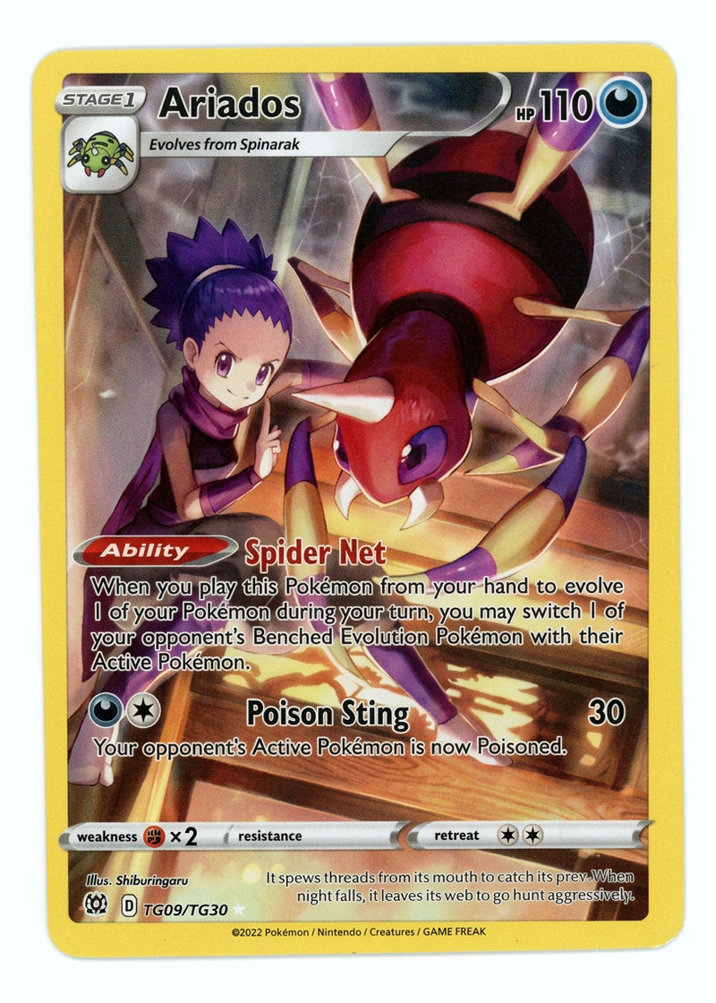 Ariados TG09/TG30 Brilliant Stars Trainer Gallery 2022 - Trainer Gallery Rare Holo Holofoil EN (Raw - Near Mint)