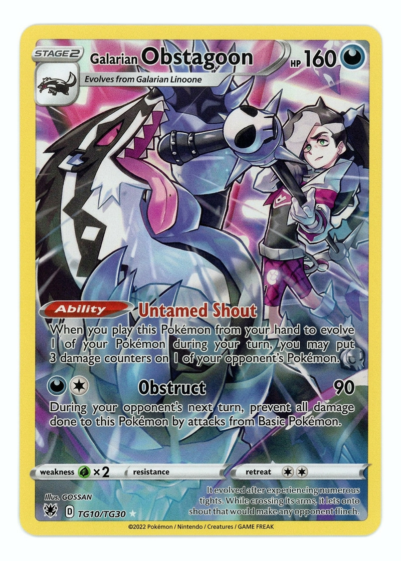 Galarian Obstagoon TG10/TG30 Astral Radiance Trainer Gallery 2022 - Trainer Gallery Rare Holo Holofoil EN (Raw - Near Mint)
