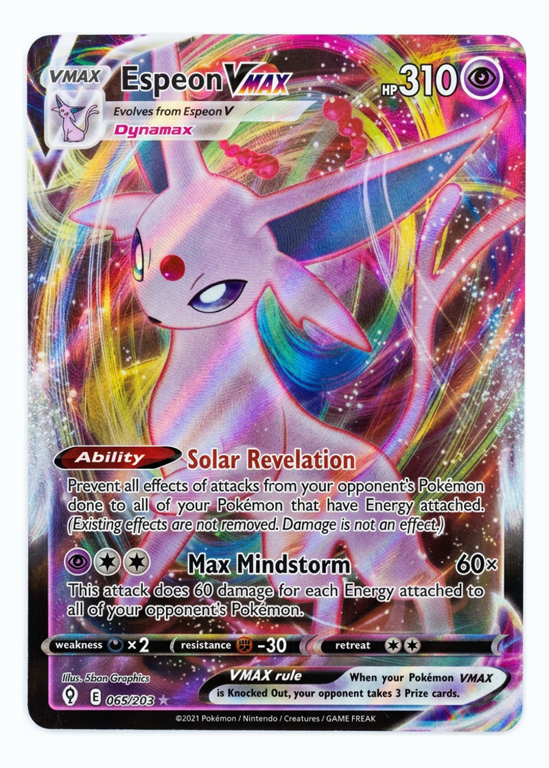 Espeon VMAX 065/203 Evolving Skies 2021 - Rare Holo VMAX Holofoil EN (Raw - Near Mint)
