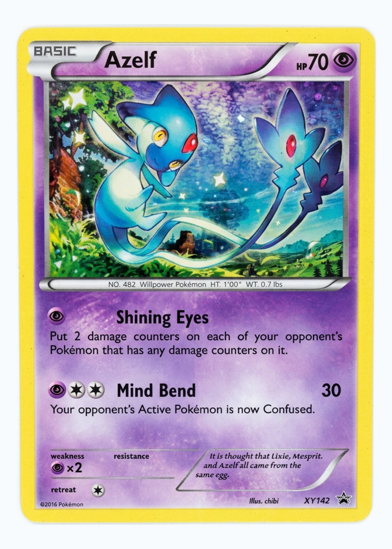Azelf XY142 XY Black Star Promos 2013 - Promo Holofoil EN (Raw - Lightly Played)
