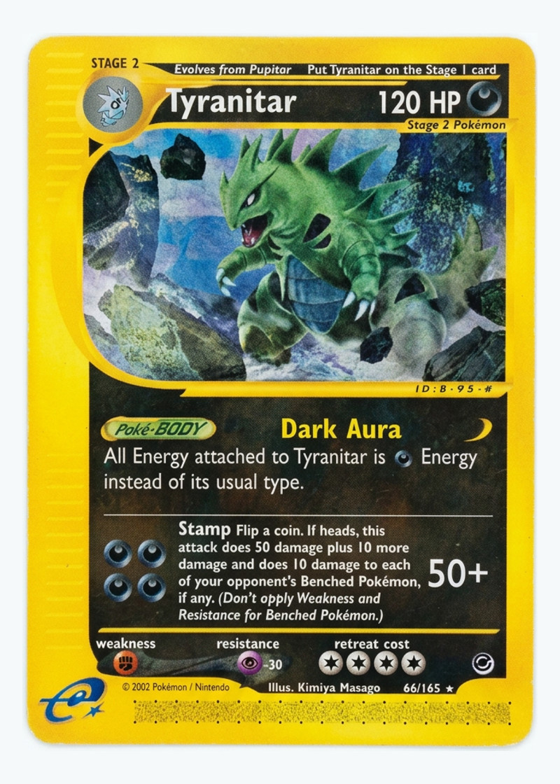 Tyranitar 66/165 Expedition Base Set 2002 - Rare EN (Raw - Lightly Played)