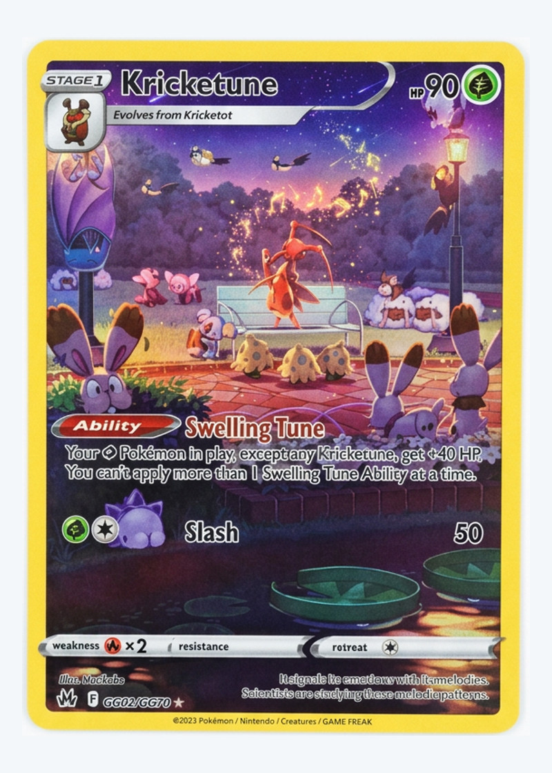 Kricketune GG02/GG70 Crown Zenith Galarian Gallery 2023 - Trainer Gallery Rare Holo Holofoil EN (Raw - Near Mint)