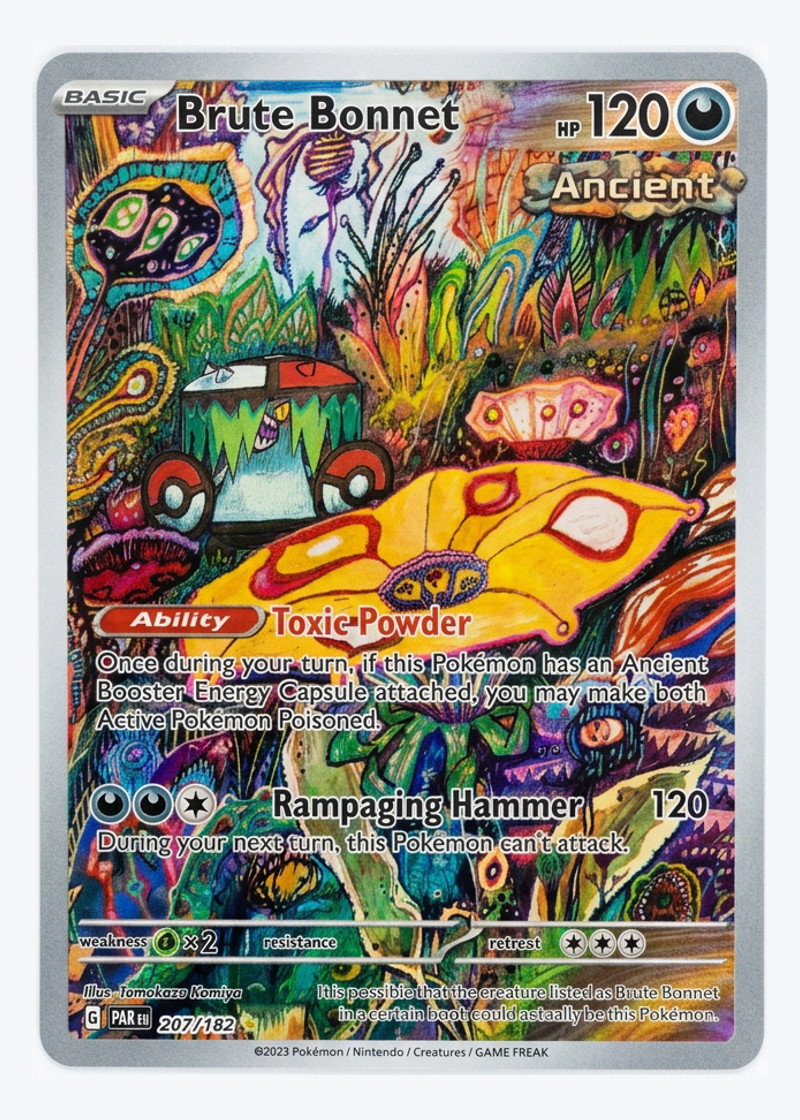 Brute Bonnet 207/182 Paradox Rift 2023 - Illustration Rare Holofoil EN (Raw - Near Mint)