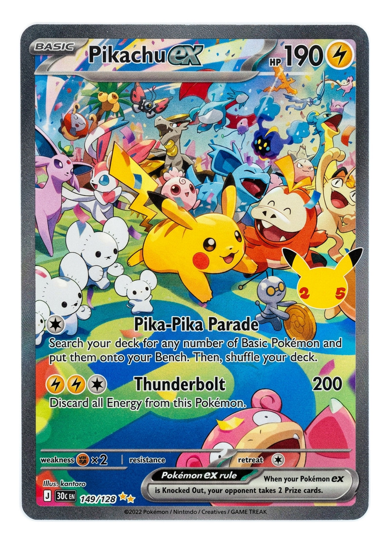 Pikachu ex 149/128 30th Celebration 2026 - Special Illustration Rare Holofoil EN (Raw - Near Mint)