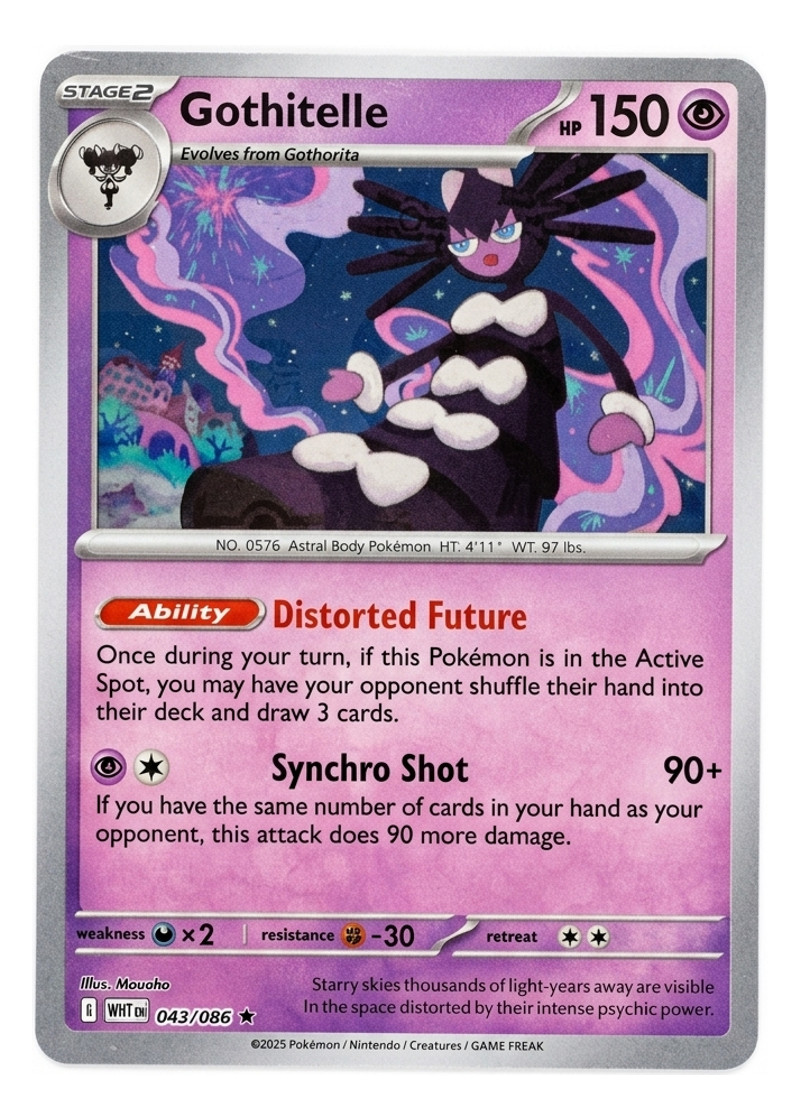 Gothitelle 043/086 White Flare 2025 - Rare Holofoil EN (Raw - Near Mint)