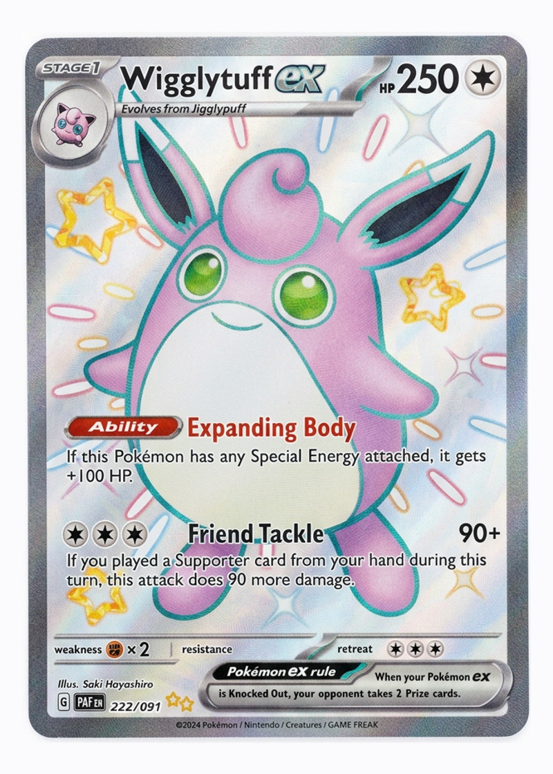 Wigglytuff ex 222/091 Paldean Fates 2024 - Shiny Ultra Rare Holofoil EN (Raw - Near Mint)
