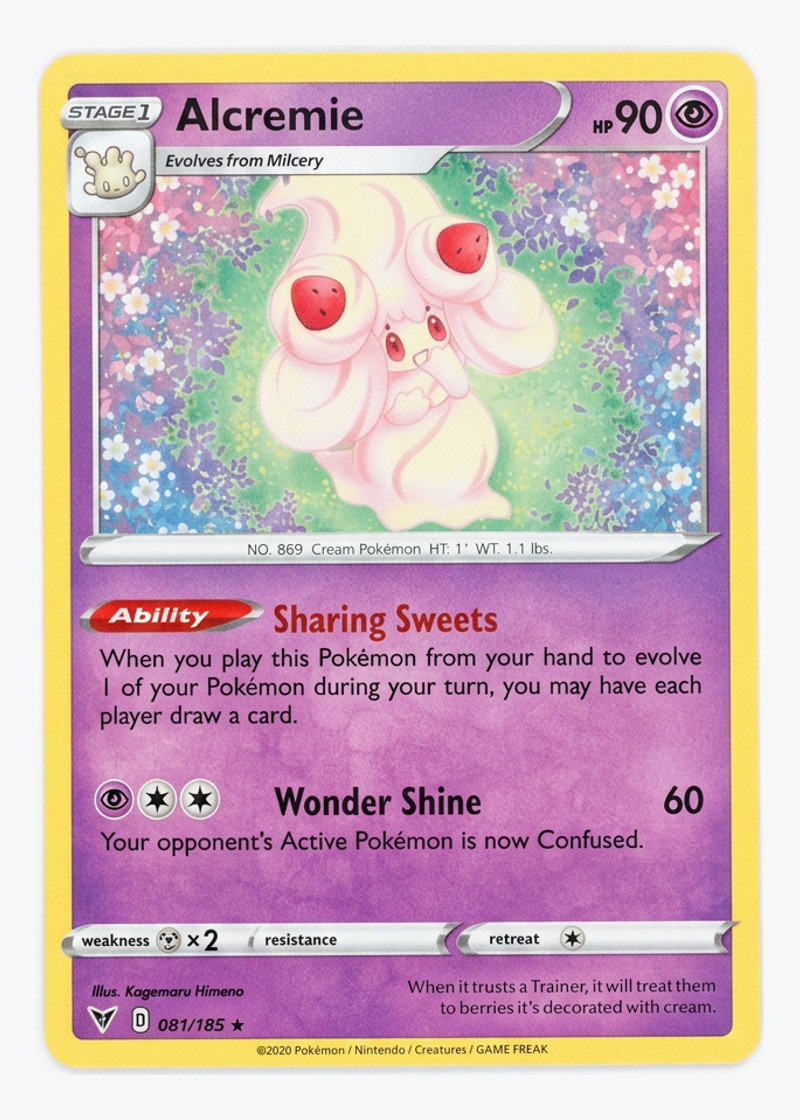 Alcremie 081/185 Vivid Voltage 2020 - Rare EN (Raw - Near Mint)