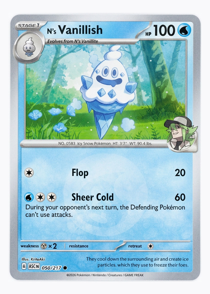N's Vanillish 050/217 Ascended Heroes 2026 - Common EN (Raw - Near Mint)