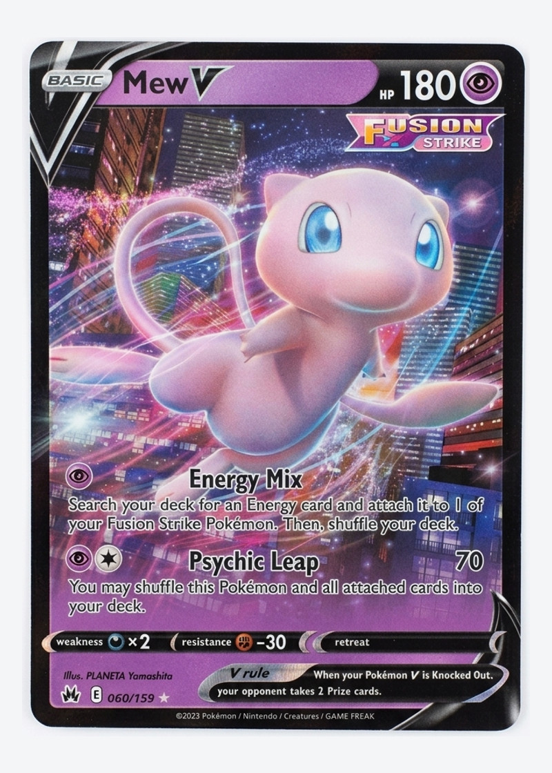 Mew V 060/159 Crown Zenith 2023 - Rare Holo V Holofoil EN (Raw - Near Mint)