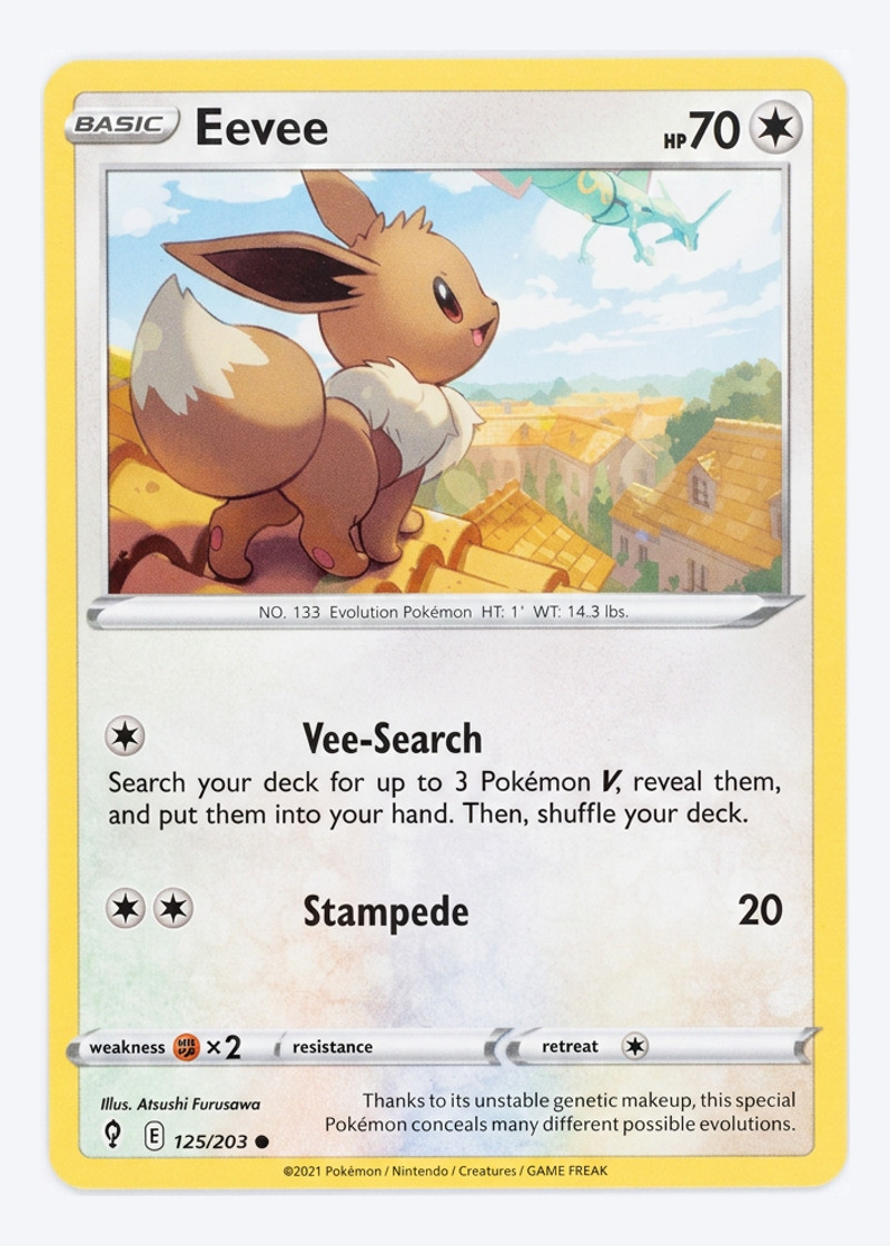 Eevee 125/203 Evolving Skies 2021 - Common EN (Raw - Near Mint)