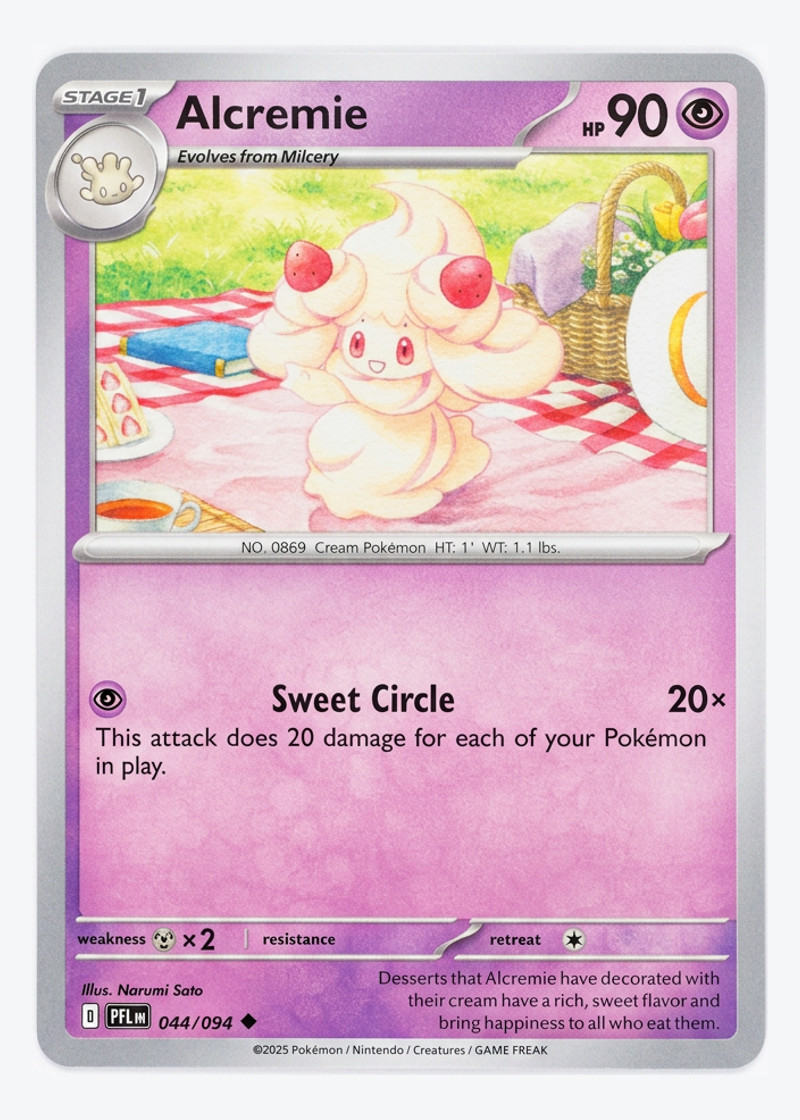 Alcremie 044/094 Phantasmal Flames 2025 - Uncommon EN (Raw - Near Mint)