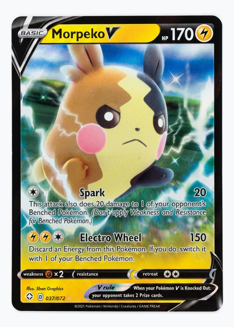 Morpeko V 037/072 Shining Fates 2021 - Rare Holo V Holofoil EN (Raw - Near Mint)