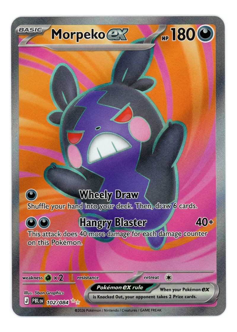 Morpeko ex 102/084 Pitch Black 2026 - Ultra Rare Holofoil EN (Raw - Near Mint)