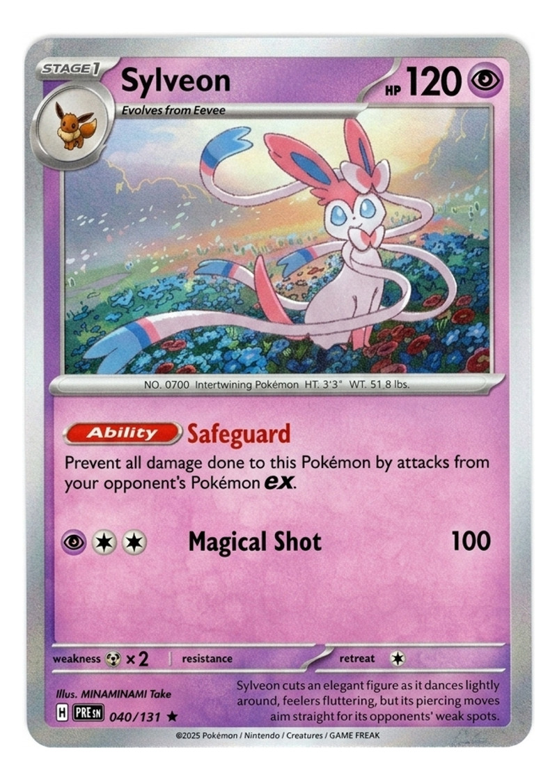 Sylveon 040/131 Prismatic Evolutions 2025 - Rare Holofoil EN (Raw - Near Mint)