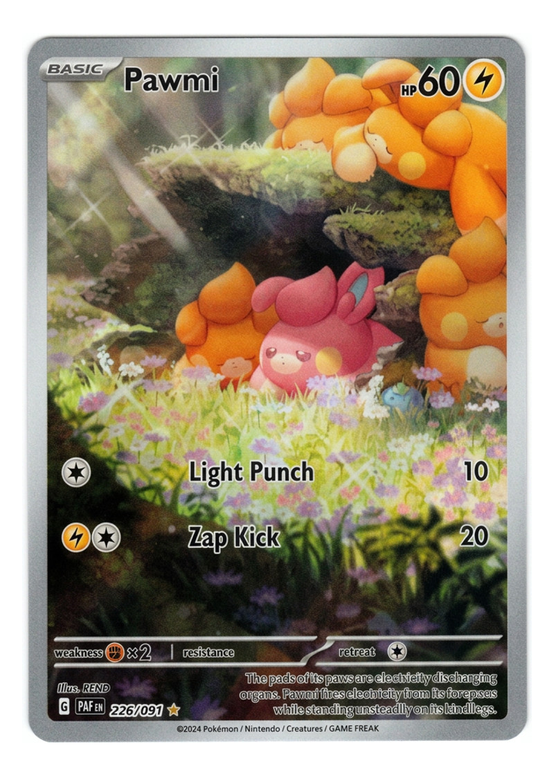 Pawmi 226/091 Paldean Fates 2024 - Illustration Rare Holofoil EN (Raw - Near Mint)