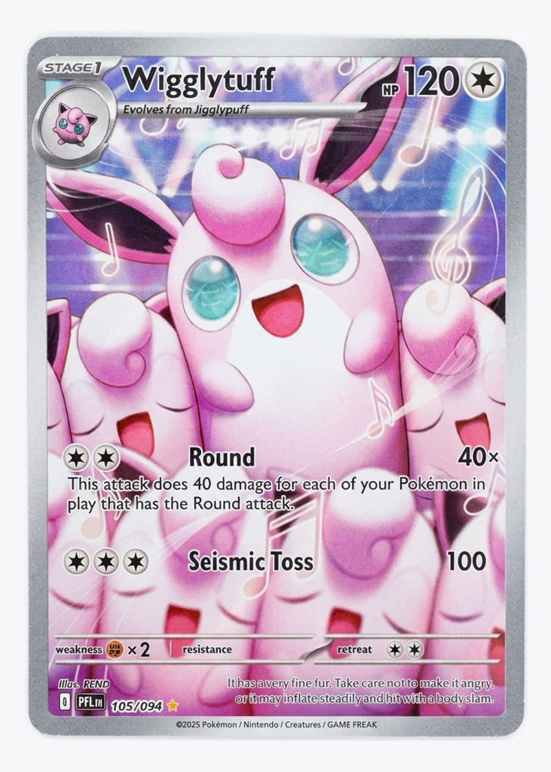 Wigglytuff 105/094 Phantasmal Flames 2025 - Illustration Rare Holofoil EN (Raw - Near Mint)
