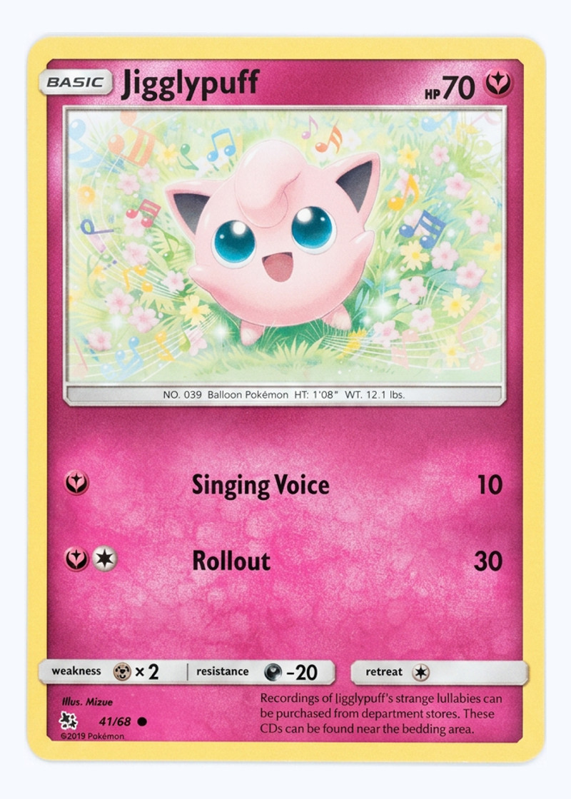 Jigglypuff 41/68 Hidden Fates 2019 - Common EN (Raw - Near Mint)