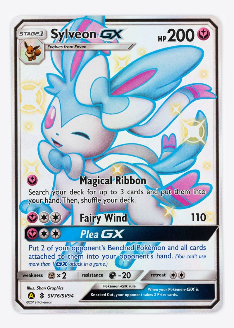 Sylveon-GX SV76/SV94 Hidden Fates Shiny Vault 2019 - Rare Shiny GX Holofoil EN (Raw - Near Mint)