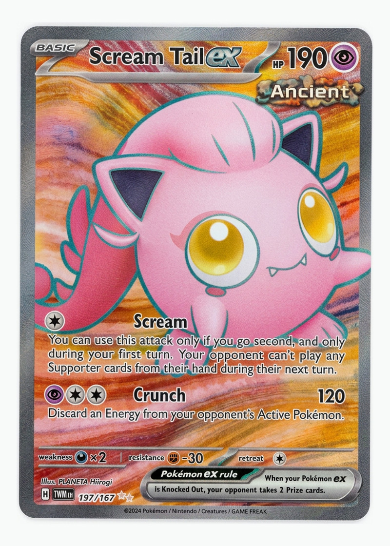 Scream Tail ex 197/167 Twilight Masquerade 2024 - Ultra Rare Holofoil EN (Raw - Near Mint)