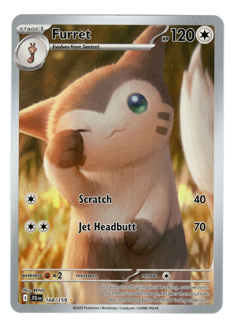 Furret 168/159 Journey Together 2025 - Illustration Rare Holofoil EN (Raw - Near Mint)