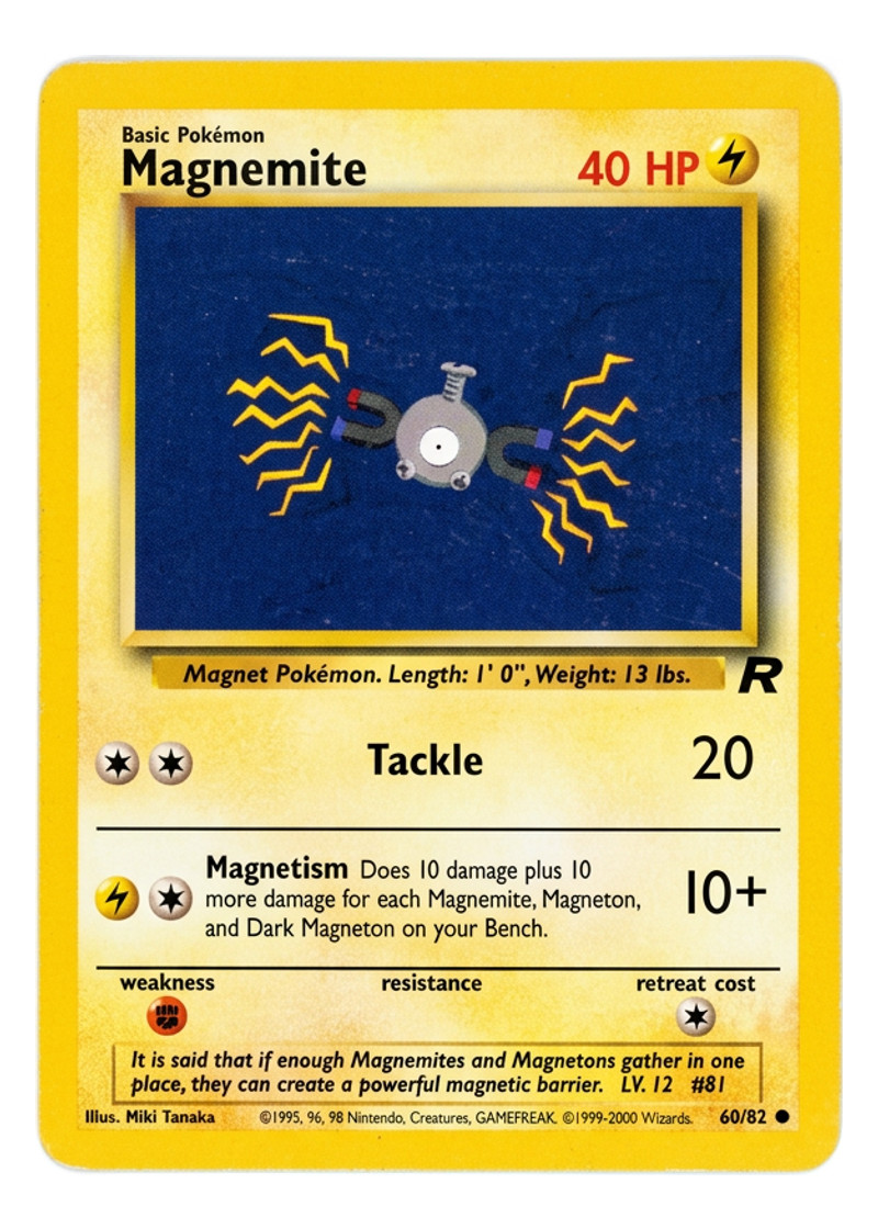 Magnemite 60/82 Team Rocket 2000 - Common Unlimited EN (Raw - Near Mint)