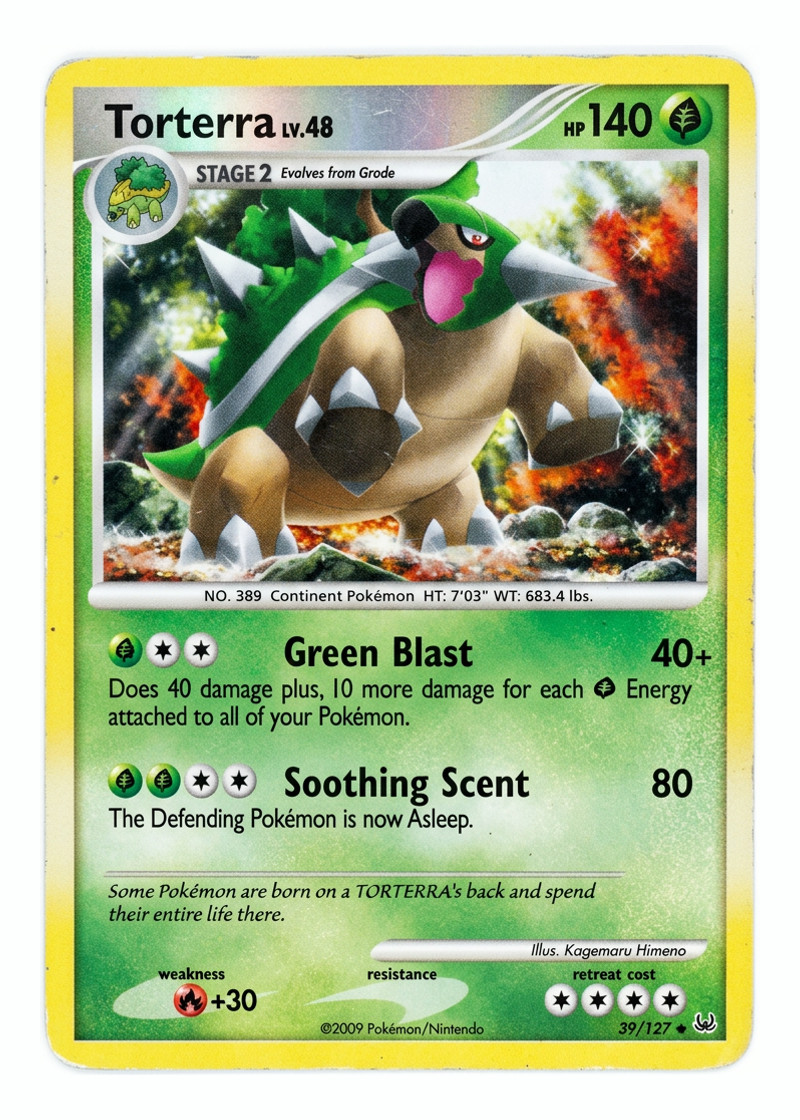 Torterra 39/127 Platinum 2009 - Rare EN (Raw - Near Mint)