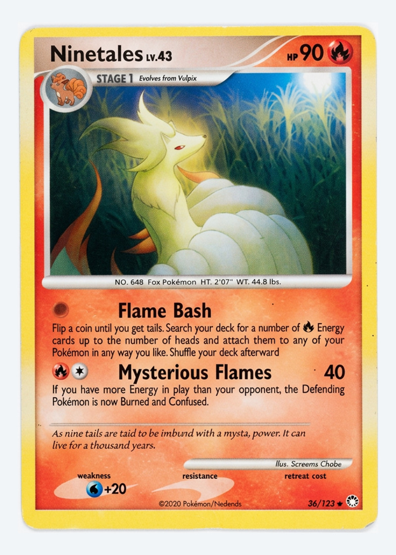 Ninetales 36/127 Platinum 2009 - Rare EN (Raw - Near Mint)