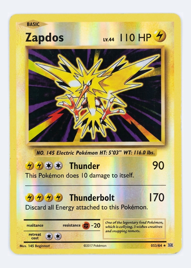 Zapdos 42/108 Evolutions 2016 - Rare Holo Holofoil EN (Raw - Near Mint)