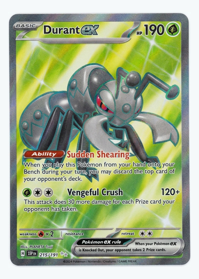 Durant ex 215/191 Surging Sparks 2024 - Ultra Rare Holofoil EN (Raw - Near Mint)