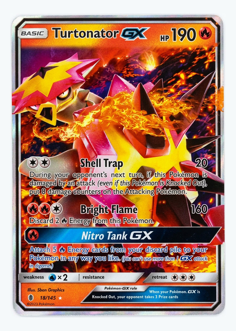 Turtonator-GX 18/145 Guardians Rising 2017 - Rare Holo GX Holofoil EN (Raw - Lightly Played)