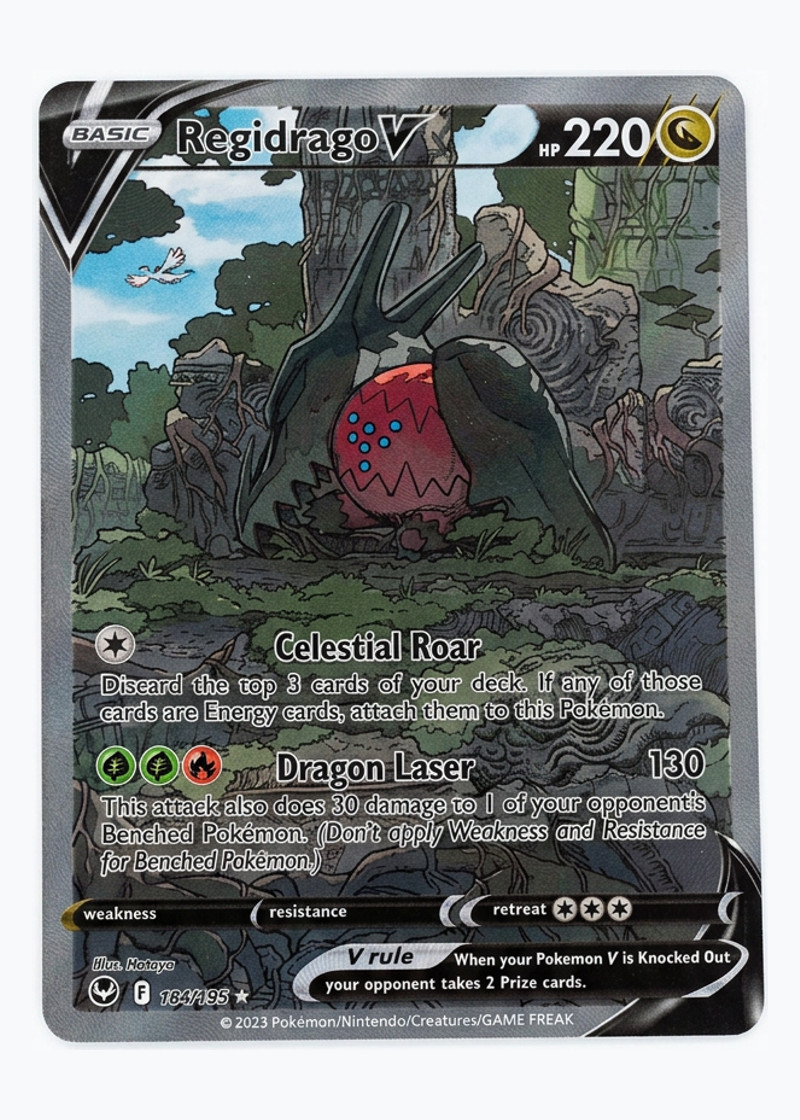 Regidrago V 184/195 Silver Tempest 2022 - Rare Ultra Holofoil EN (Raw - Lightly Played)