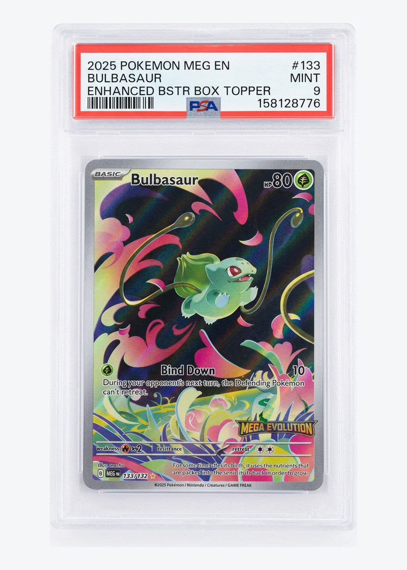 Bulbasaur 133/132 Mega Evolution 2025 - Illustration Rare Holofoil EN (PSA 9 MINT)