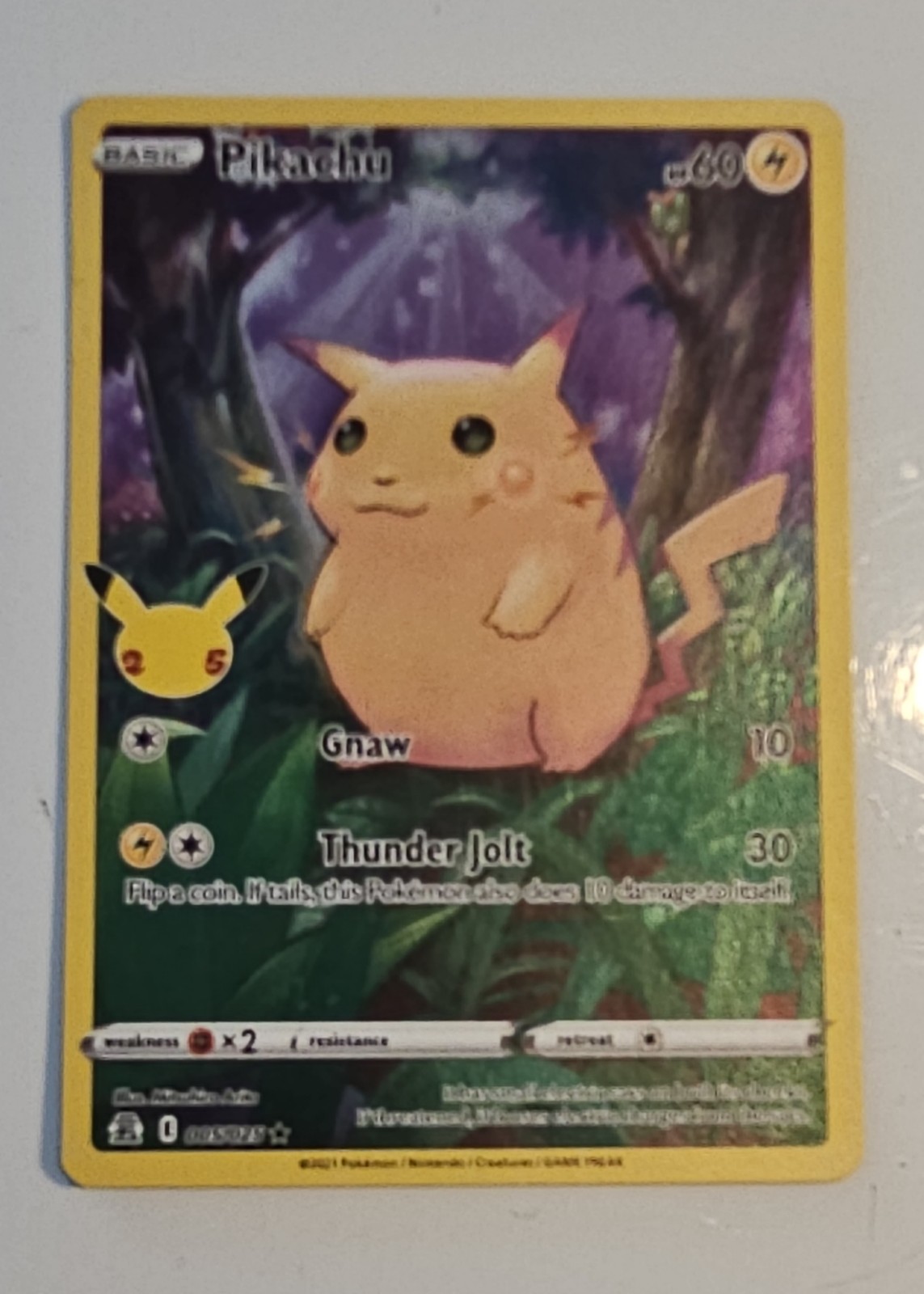 Pikachu 5 Celebrations 2021 - Rare Holo Holofoil EN (Raw - Near Mint)
