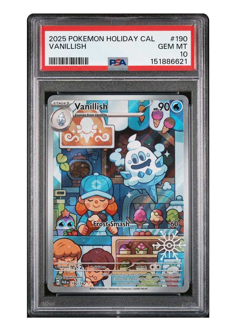 Vanillish 190/182 Paradox Rift 2023 - Illustration Rare Snowflake Stamp EN (PSA 10 GEM MINT)